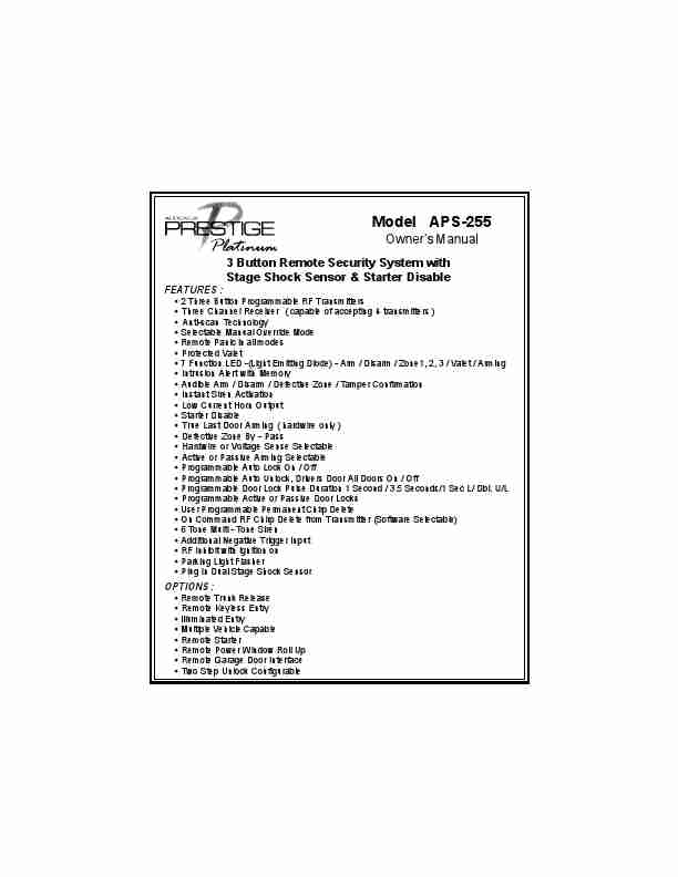 Audiovox Automobile Alarm APS-255-page_pdf